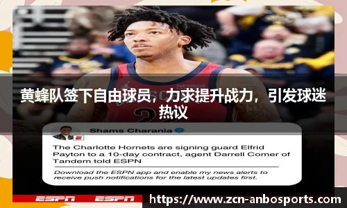 黄蜂队签下自由球员，力求提升战力，引发球迷热议